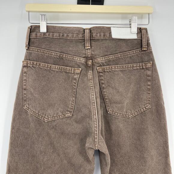 RE/DONE | 70's Stovepipe Jeans Washed Chocolate Brown Denim 25 - Picture 11 of 16
